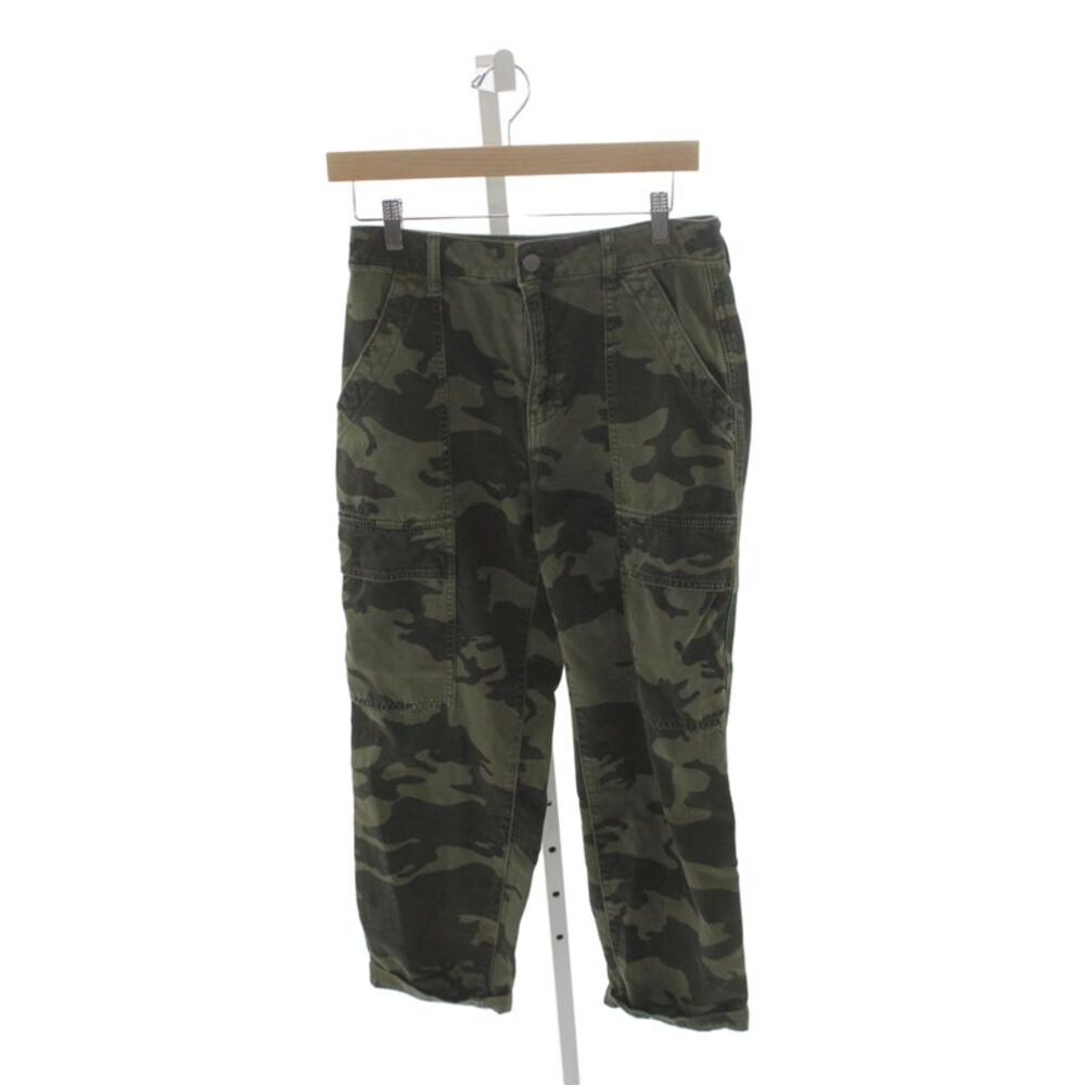 Sanctuary Unisex Cargo Pants Green Camouflage 100% Cotton Button Fly Size 26